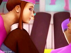 yo, check this wild lesbian training in hot hentai action, so steamy!