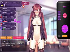 training the bitch in this outdoor hentai game with public pussy action