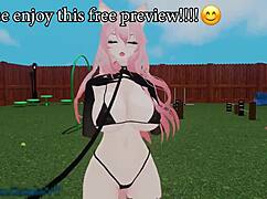 嘿，这个猫娘被主人训练成完美的猫咪，到处呻吟和喷水！