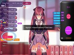 training the bitch in this outdoor hentai game with public pussy action