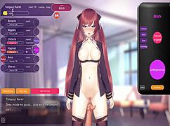 training the bitch in this outdoor hentai game with public pussy action