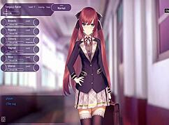 training the bitch in this outdoor hentai game with public pussy action