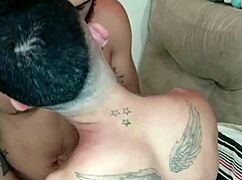 Watch this naughty amateur taking a huge black cock bareback in his tight ass! 😈🍆