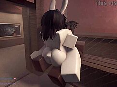 Watch this bunny bounce on my cock like a champ, can you believe the rough riding
