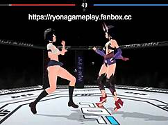 Cute ladies engage in sex or fight in Ryona