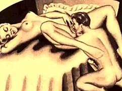 Check out this vintage erotic illustration, so cool