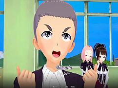 HG恶魔学园DxD动漫色情模仿剧激烈口交动作。