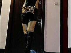 In the world of anime hentai, a latex-clad goddess dominates with femdom power, her divine control over submissive partners unfolding in intense scenes.