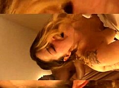 Pretty blonde girl gets fucked hard and cums hard