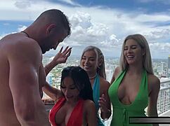 Three big boobed babes with insatiable cocks desires on Maximo Garcia