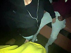 Park lizard lot slut bends over and sucks two big cocks