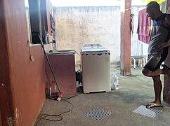 man, my wife left, and the maid couldn’t resist my hard cock...