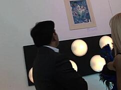 blonde milf fucks cock on couch