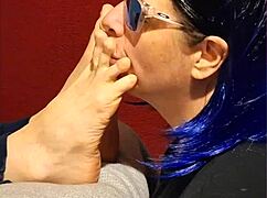 she enjoys sucking on my toes