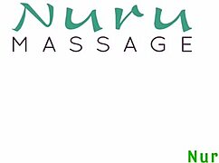 Teen ebony Ameena Green gives Nade Nasty a wet nuru massage