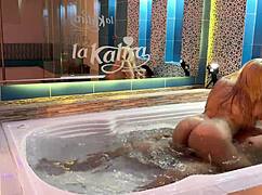 Colombian babe fucked hard in jacuzzi, I cum inside underwater!