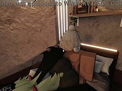 hot girl gets fucked through the rip in her jeans by monster cock