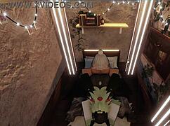 hot girl gets fucked through the rip in her jeans by monster cock