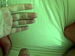 Mature French prostitute shows virgin boy her hairy pussy up close.