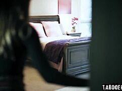 Gizelle Blanco spies on Maya Woulfe and Hazel Moore, feeling intense arousal as they lick each other's pussies