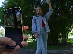 Park Flashing Casting Call Leads To Steamy Fuck With Cute Blondie