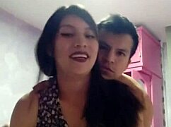 i give it all to her latina brunette without removing her skirt