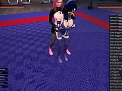 Two women explore femdom dynamics in a casual lesbian encounter.