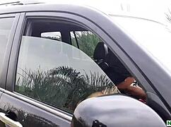 pretty girl picked up in village, banged hard in car outdoors