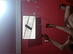 Stepbrother catches me in dad's room for blowjob and hard doggystyle fucking