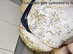 julie ginger says, 'taste my icecream' while spreading her big fat ass for assplay