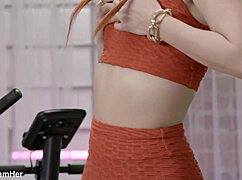 All-Natural Redhead Gia Tvoricceli Gets Rough Blowjob And Creampie After Working Out