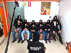 peruvians run a casting and fuck rich foreign women in the room