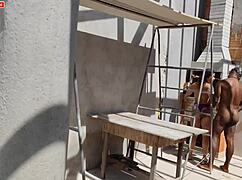 Big tits blonde gets her ass ripped up hard
