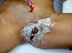 特写POV剃除未剃阴毛，哇！