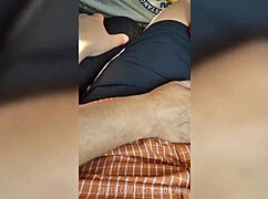 mature woman in leggings on street