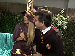 i'm the lucky man in this horny euro gangbang orgy with hot babes