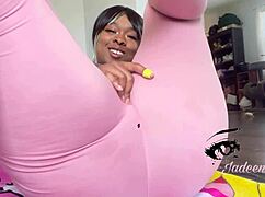 NAUGHTY STONER STEPSIS TEASES YOU with her SHAVED PUSSY until she SQUIRTS