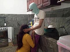 I Remove Bait from Stepbrother's Penis in Kitchen with Luxurious Homemade Blowjob