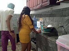 I Remove Bait from Stepbrother's Penis in Kitchen with Luxurious Homemade Blowjob