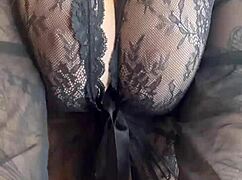 Thick pawg latina dances seductively in transparent lingerie