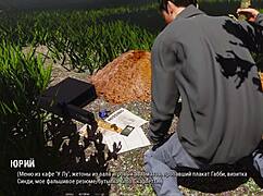 Nerdy teen 18+ with glasses rides cowgirl outdoors in Ripples Part 18