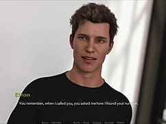 3D visual novel with a curvy girl in a cute outfit