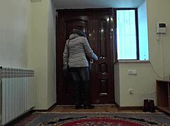 milf rushes home to fuck anal and jerk hairy pussy on the floor