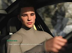 3D visual novel with a curvy girl in a cute outfit