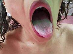 A hot Brazilian amateur in lingerie teases with her huge pussy. She spreads it wide for a dirty fetish show.