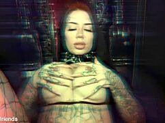 tattooed bombshell lacey jayne hints at loving rough dicking with gagging and deepthroat.