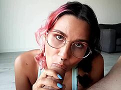 hey, wanna see me slobber on this huge cock for a wild blowjob?