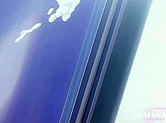 wow, this hentai babe squirts cum everywhere after a monster blowjob 😍