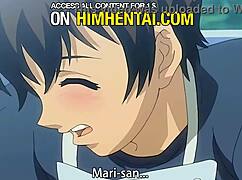 wow, this hentai babe squirts cum everywhere after a monster blowjob 😍