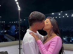 Big tits Latina MILF gets a quickie of cum in mouth